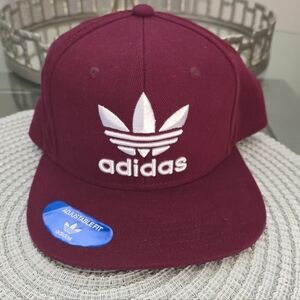 Men's Adidas Burgundy Hat Cap Snapback TREFOIL PLUS